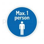 Veiligheid sticker Pictogram Maximum 1 person