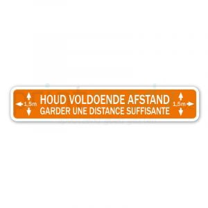 Sticker Houd voldoende afstand - Garder une distance suffisante Nederlands/Frans