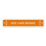 Sticker Keep a safe distance