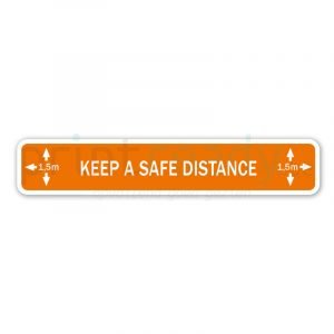 Sticker Keep a safe distance