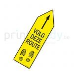 Bewegwijzering pijl sticker wegwijzer Volg deze route - Geel/Zwart