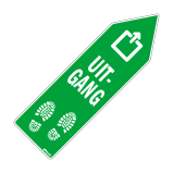 pijlsticker-uitgang